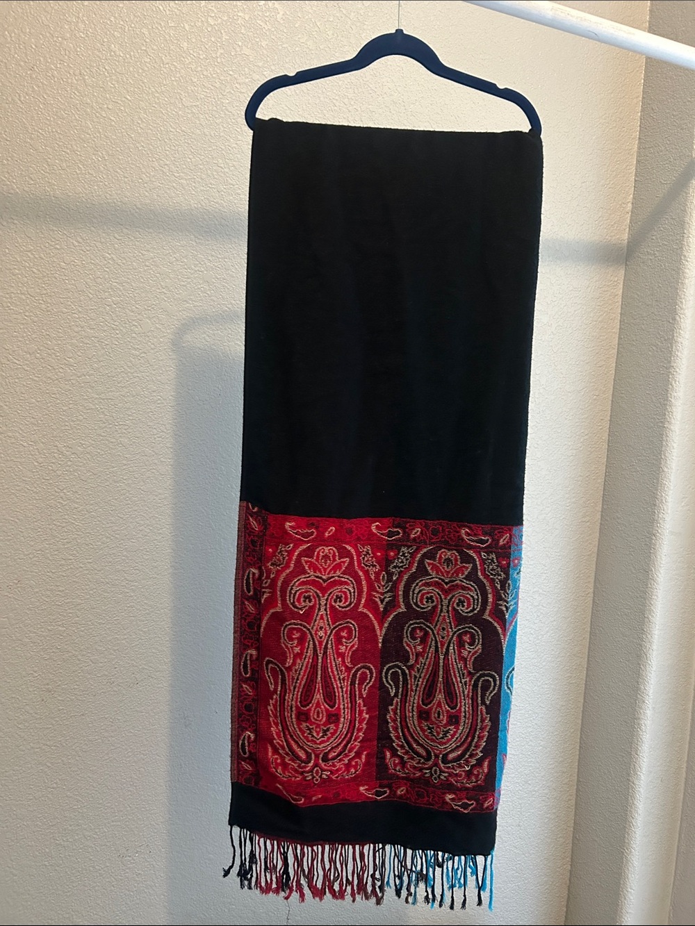Paisley shawl in vibrant colors